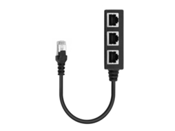 Divisor Ethernet Rj45 1 Macho Para 3 Conectores Fêmeas Cabo Adaptador Lan Para Conector Ethernet Super Cat5, Cat5e, Cat6, Cat7 Slowmoose