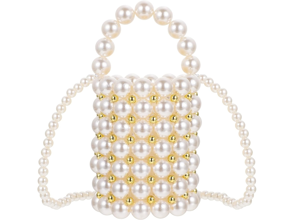 Bolsa Tipo Balde Elegante, Feita À Mão Com Miçangas E Alça De Ombro, Ideal Para Mulheres Em Passeios E Eventos Noturnos.