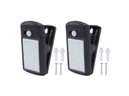 Luzes solares com clip sensor de movimento Ip65 2 modos impermeáveis para jardim, pátio | S/MARCA