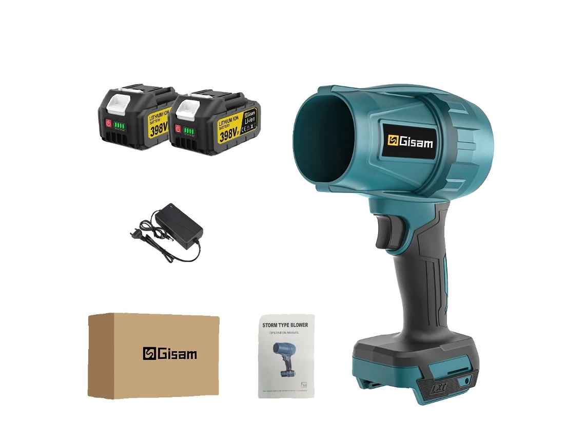 Soprador Turbo Elétrico, Motor Sem Escovas, Potência De 1500w, 2 Bateria