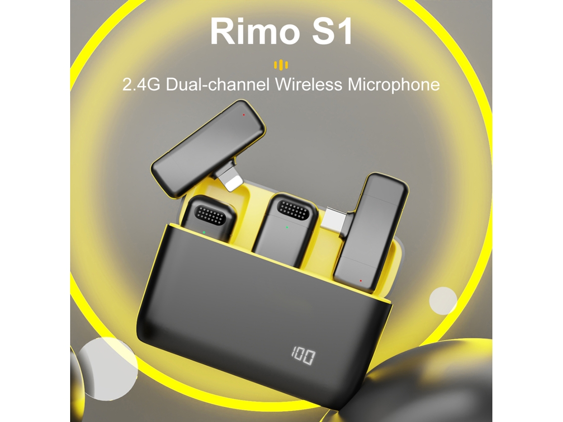 Microfone Lapela Sem Fio Para Smartphone Android, Sistema De Microfone Clip-on Para Telefone