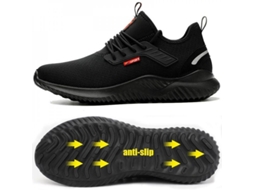 2026-zapatos De Seguridad Hombre Com Ponta De Aço Antichoque Leve Antipontura Zapato De Trabalho 44