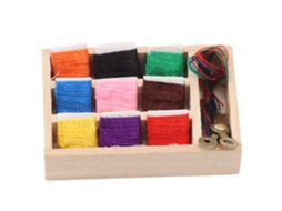 Primerox kit Caixa de Costura Miniatura 1:12 para Casinha de Bonecas com Detalhes Ricos e Cores Vibrantes