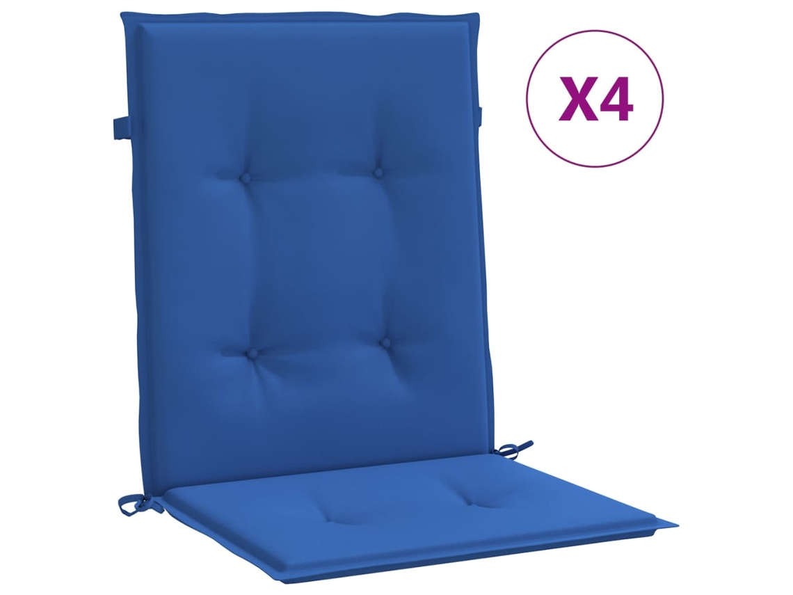 Lowback Chair Cushion, Lowback Chair Cushions Vidaxl Azul Tecido (100 X 50 X 3 Cm)