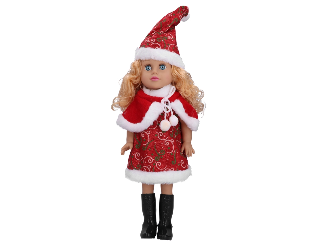 Conjunto De Boneca Bebê Cabelo Cacheado De Natal De 19 Polegadas Para Crianças