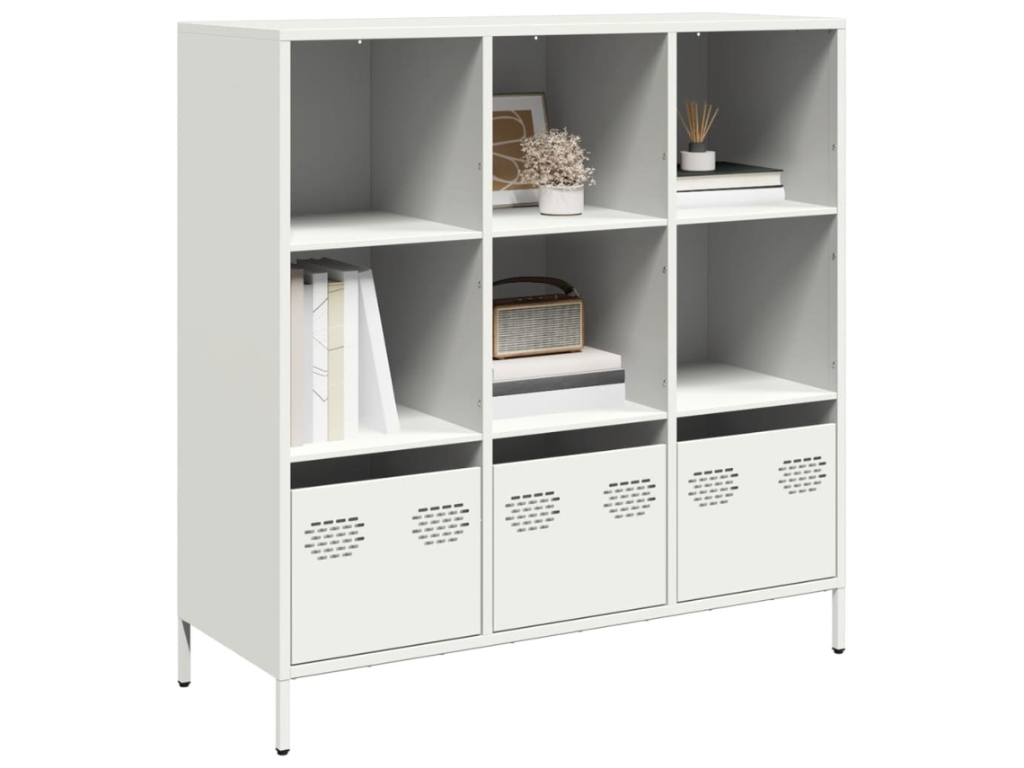 Aparador Alto 101,5x39x103,5 cm Acero Blanco