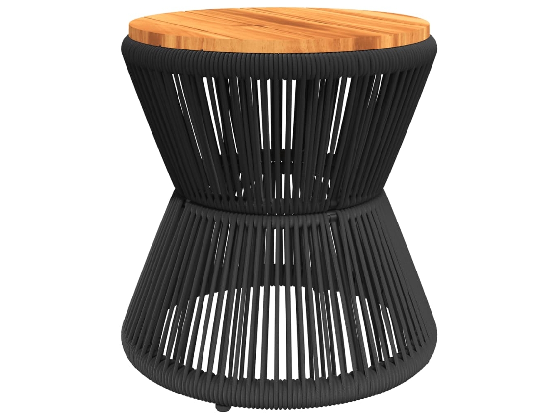 Maison Exclusive - Mesa De Centro Com Base De Arame Ø 45x44 Cm Acácia Maciça