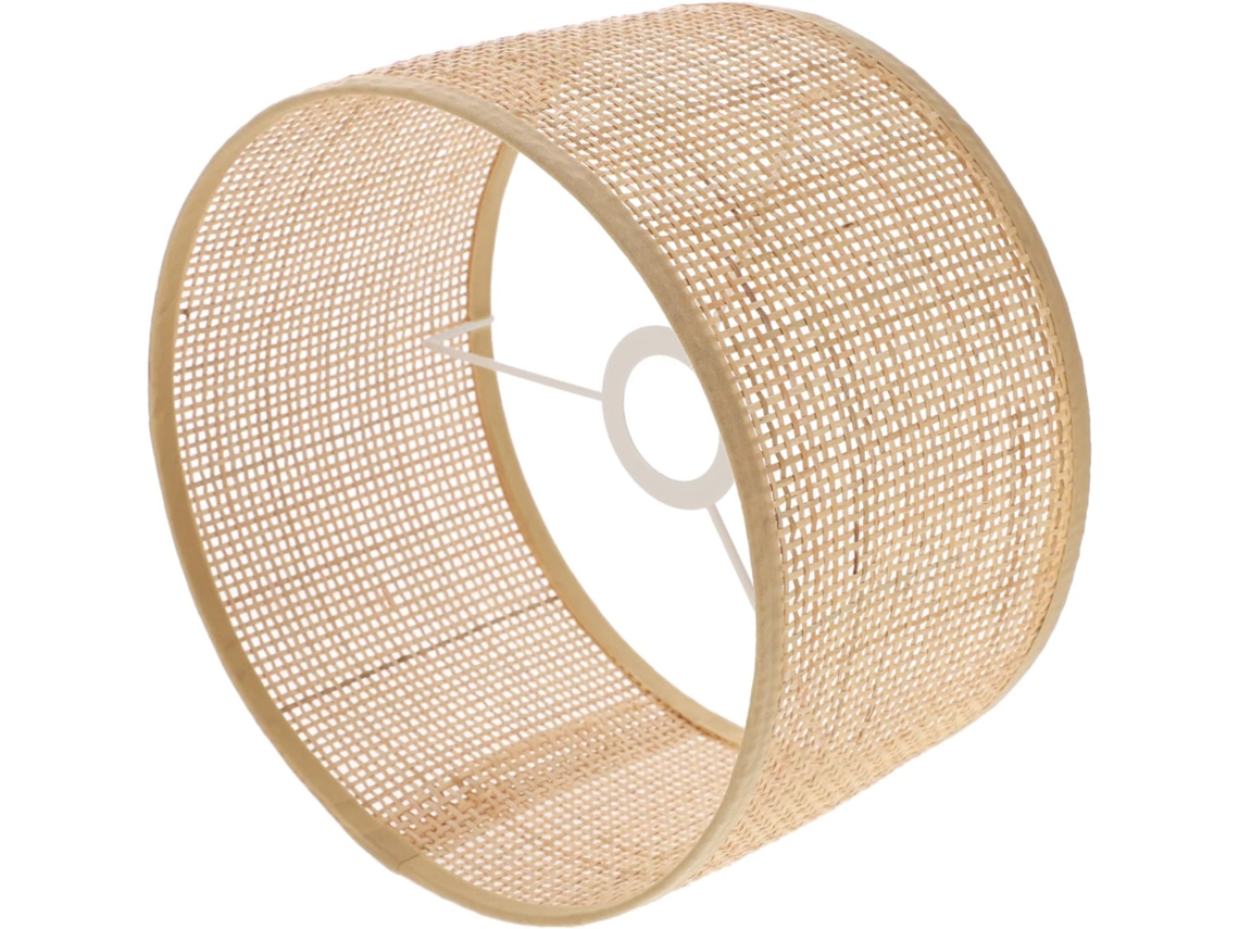 Decoração Rústica Quadrada Em Rattan Trançado E27 Para Sala De Estar Ou Jantar, Ø 22 Cm X A