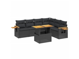 Garden Sofa Set, Garden Sofa Sets Vidaxl Preto Rattan / Vime (n/a)