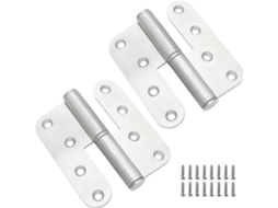 Dobradiças Para Armário, Pacote Com 2 Unidades, Em Aço Inoxidável, Com Cantos Arredondados, Dobráveis E Removíveis, Com