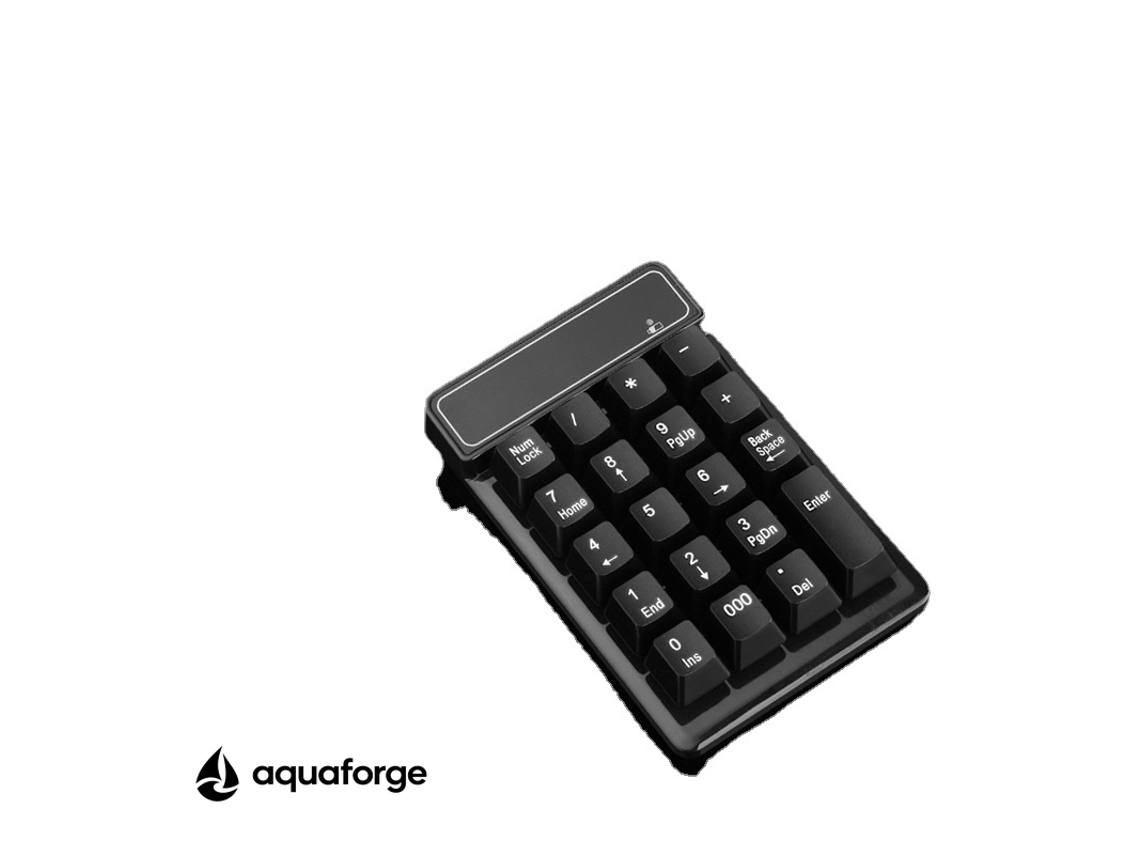 Teclado Sem Fio Ergonómico Preto