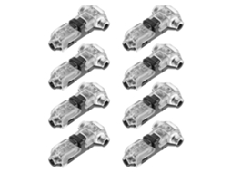 8 Conectores de Cable T de Baja Tensión 1 Pin Sin Soldadura Sin Pelar Cable 2,5x1cm S/MARCA