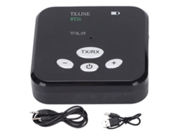 Receptor e Transmissor Bluetooth 2 em 1 com Funções de Recepção e Transmissão, Enviado com Bateria Integrada EOOCOO