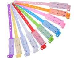 Pulseiras de identificação hospitalar Aboofan, modelo de emergência com área para escrita, 100 pulseiras descartáveis.