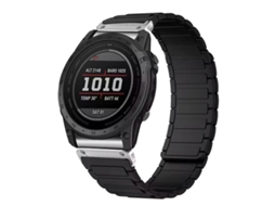 Bracelete para Garmin Silicone Magnético Três Contas com Conector Prateado XIAOMOYU (26mm)