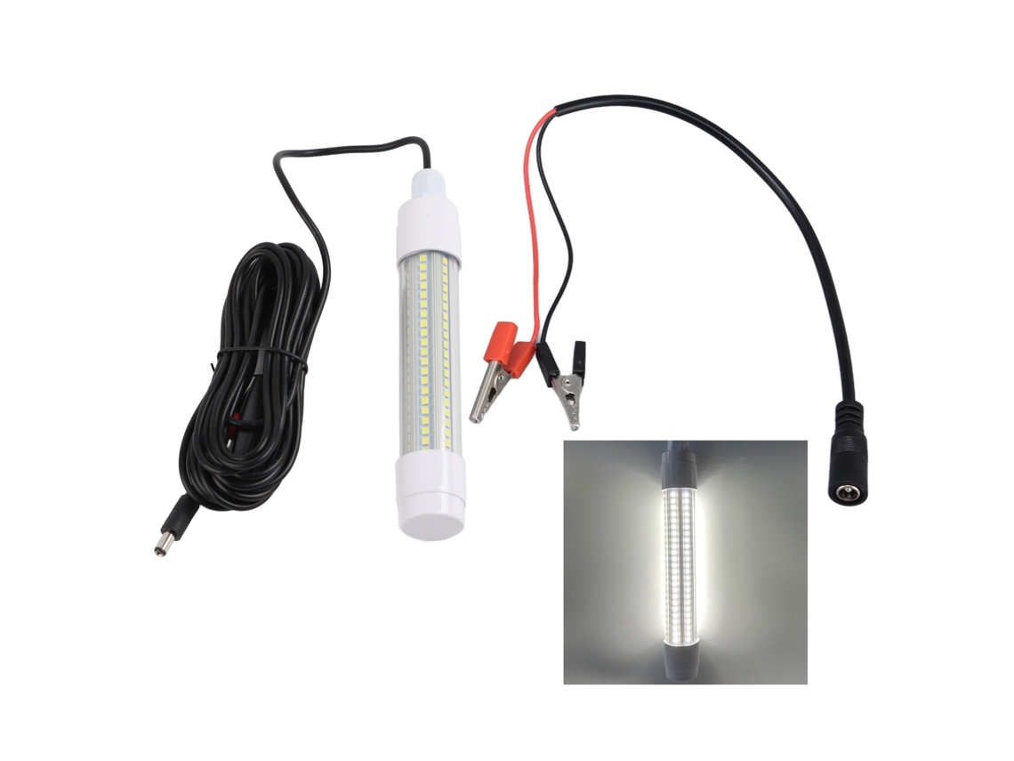 Lâmpada de pesca submersível 126 LEDs 1000lm IP68 13W 36V luz branca para pesca noturna | S/MARCA
