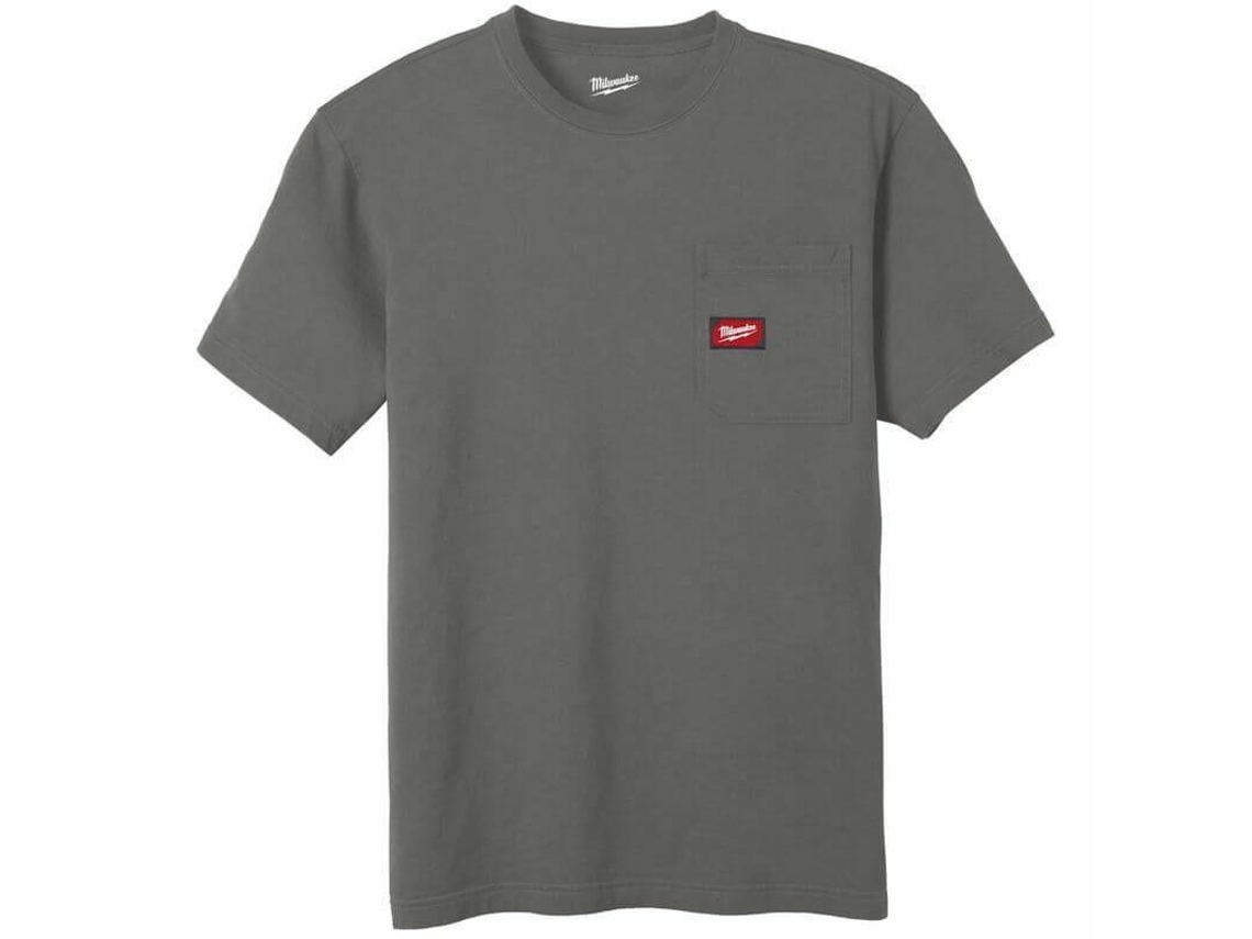 T-shirt de manga curta com bolso cinza claro Wtssgr S Milwaukee