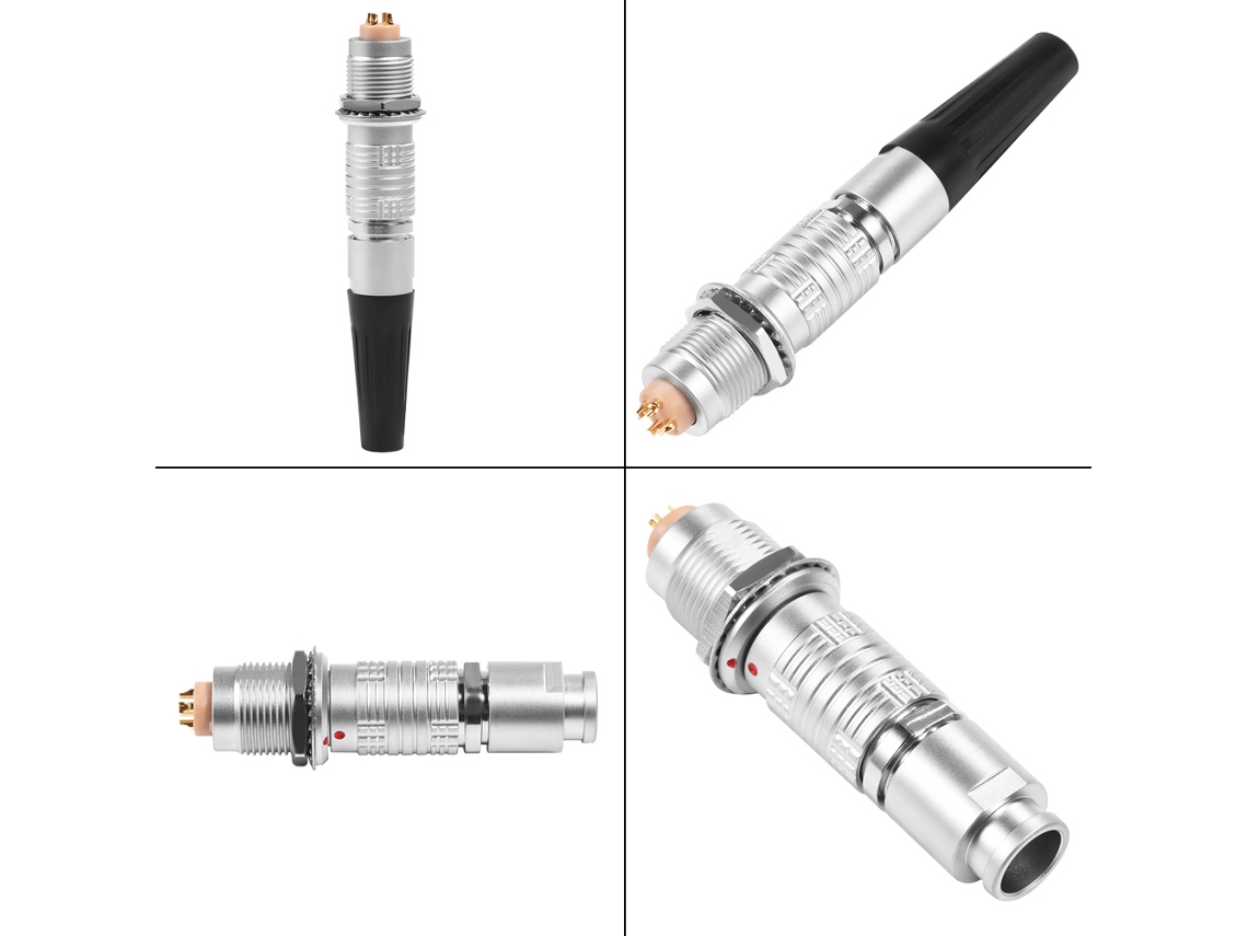 Conector Plug Socket Avião Push Pull 4 Pinos