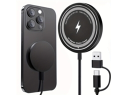 Carregador Magnético de 15 W para iPhone com tampa traseira indutiva STELASPLEN
