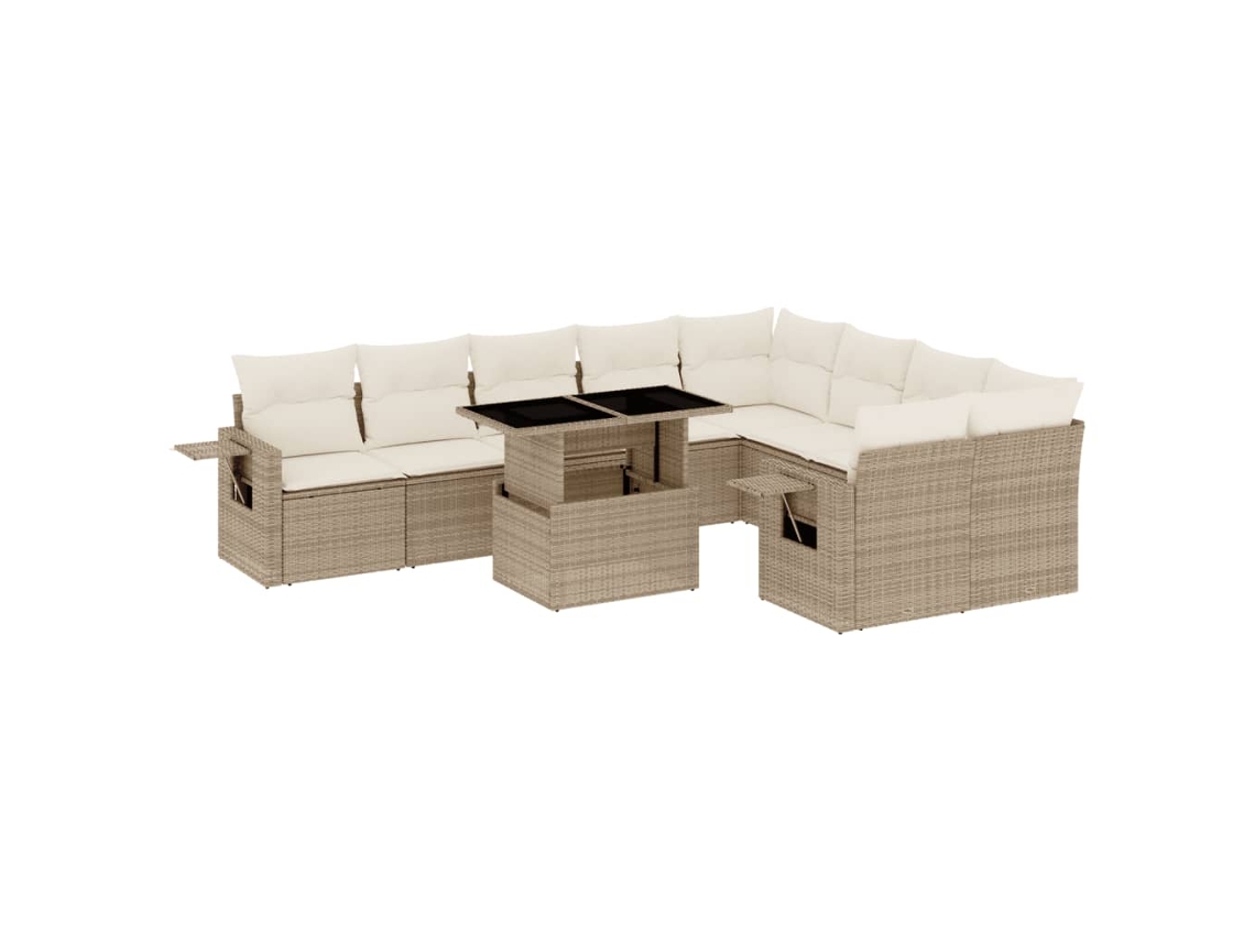 Garden Sofa Set, Garden Sofa Sets Vidaxl Bege Rattan / Vime (n/a)