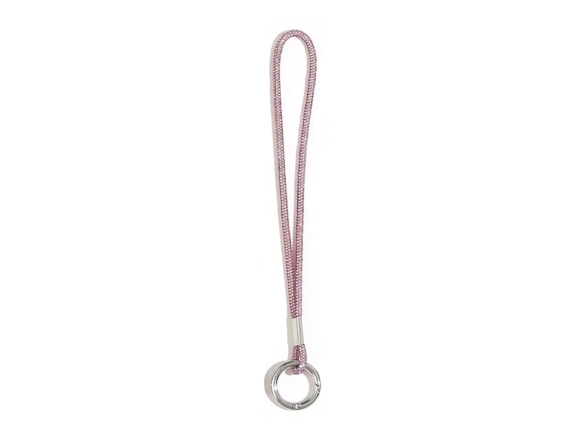 Colar Com Alça Para Celular Universal - Glitter Rosa