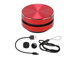 Coluna De Condução Óssea Bluetooth Estéreo Magnética Portátil Mini Sem Fio Vermelha Para Casa E Exterior