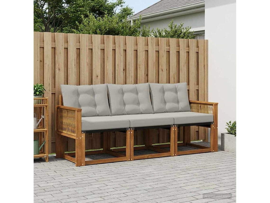 Vidaxl Conjunto De Sofás Para Exterior 3 Unid.