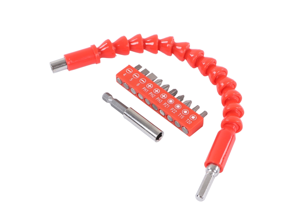 Conjunto De Eixos Extensores Flexíveis Com Magnetismo Para Parafusadeira Laxiscreed
