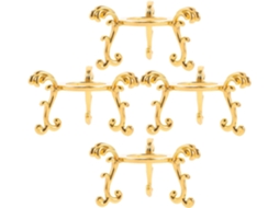 Conjunto De 4 Tripés Metálicos Grandes Para Esferas Cristal, Com Base Dourada E Design De Nuvem Suporte Estável Para