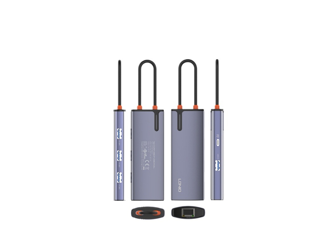 Hub USB-C 6 em 1, com HDMI 4K, Divisor de Portas, Expansor | CHABERLU