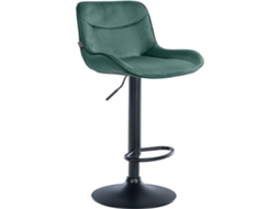 Banco de Bar em Veludo Vonore Verde/Preto CLP