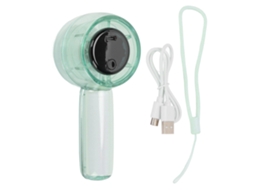 Ventilador Portátil de Mão Turbo Recarregável 5 Velocidades com Display Digital S/MARCA
