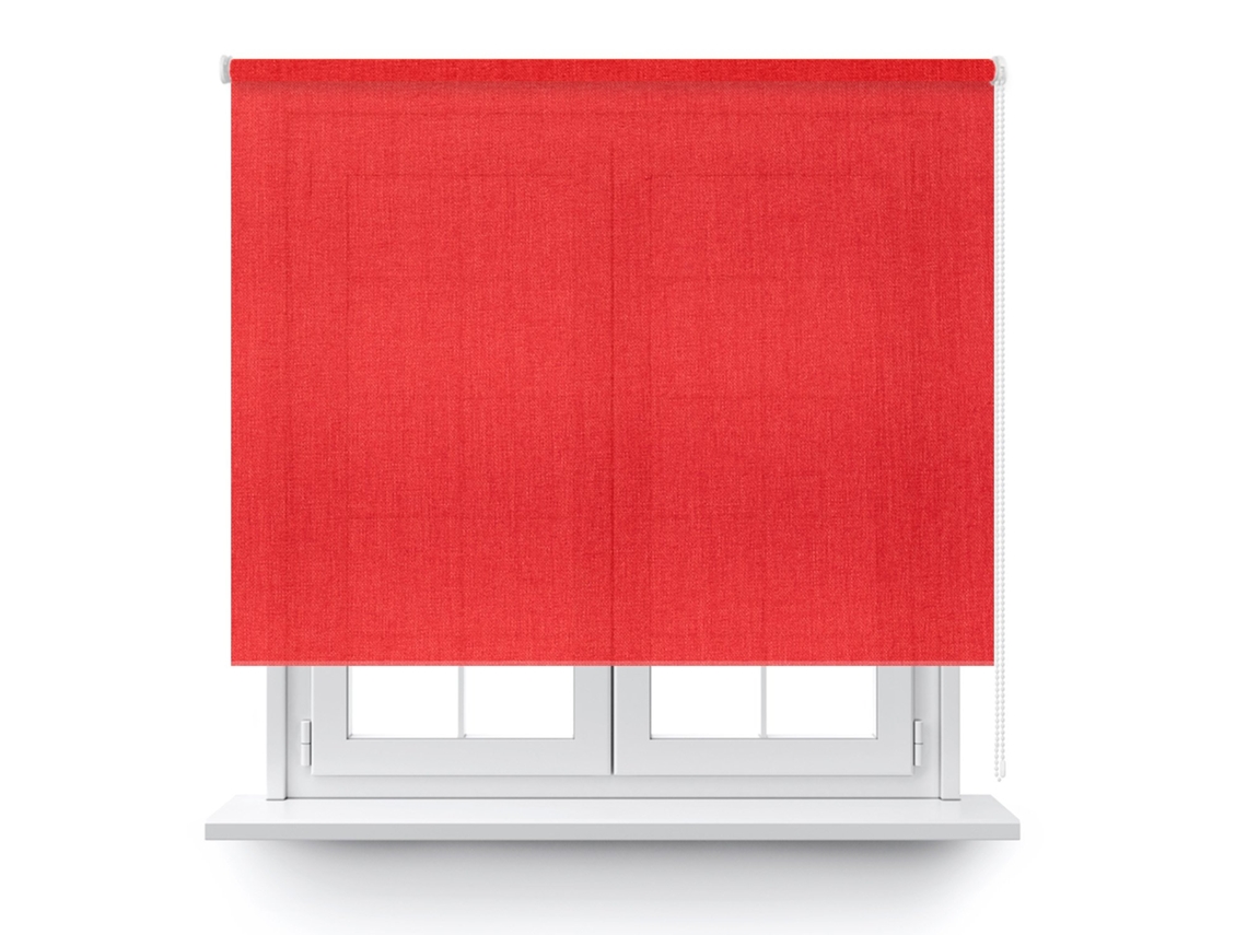Estore Enrolável Translúcido Vermelho 80X250Cm. DECOCASA