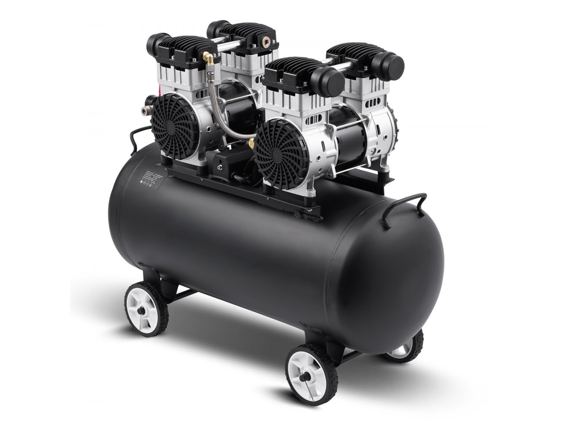 Compressor De Ar Silencioso 75 L 2,65 Kw 125 Psi Com Motor Sem Óleo