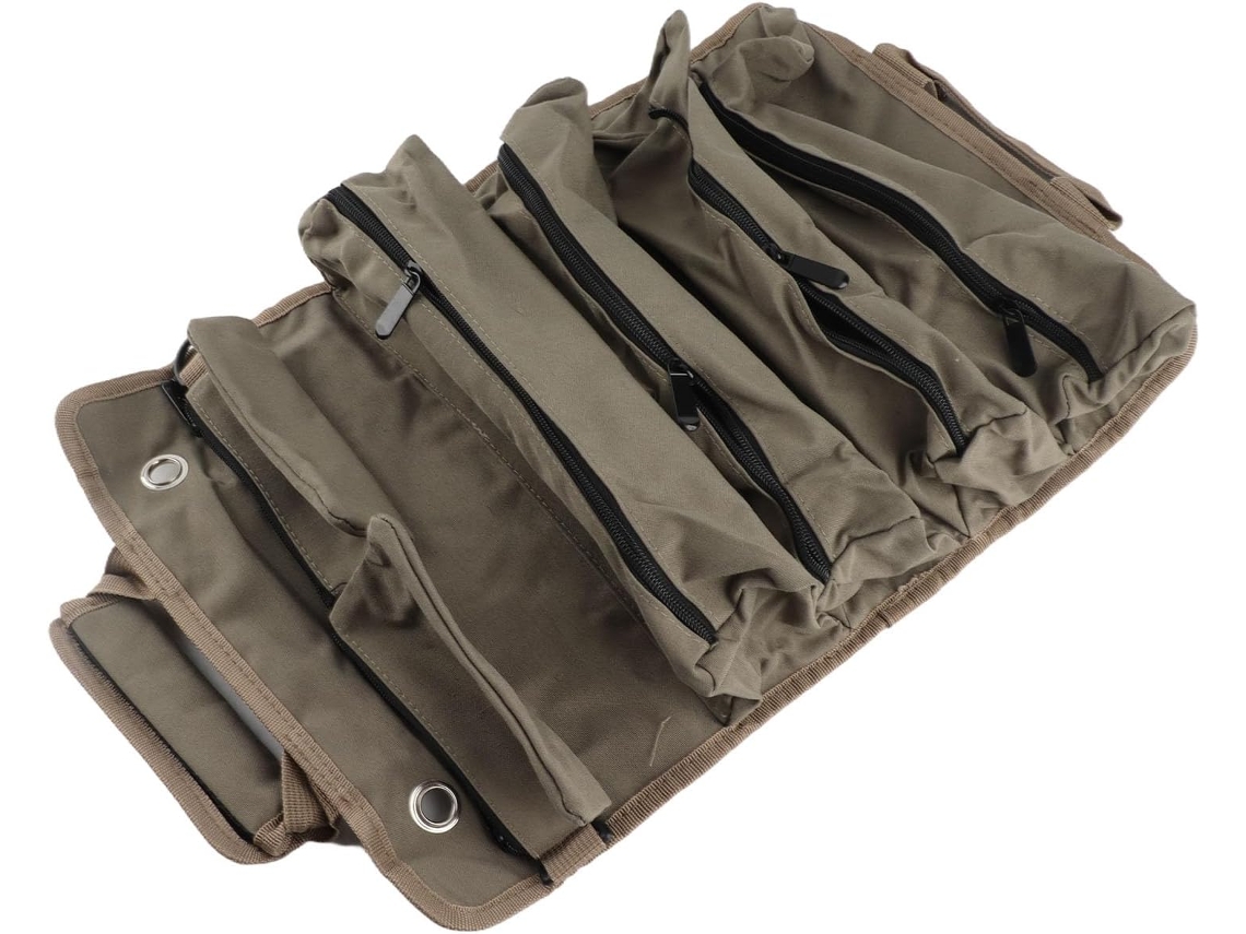 Bolsa organizadora de ferramentas genérica em tecido Oxford resistente, ideal para escritórios e reparos de motocicletas.
