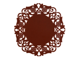 Descanso de Copo em Silicone com Estampa de Flores Café NEVEANCE