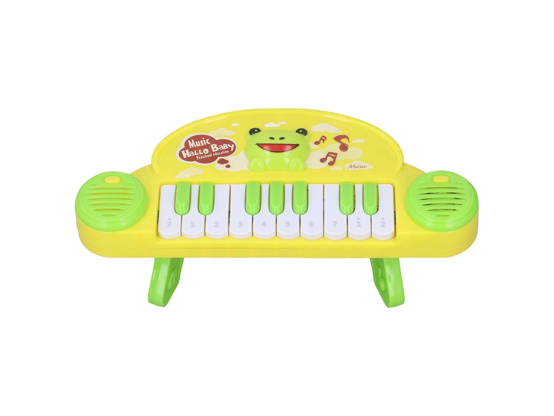 Ats piano para Bebês Teclado Mini de 10 Teclas Material Educativo de Música Abs para Crianças Cor Verde