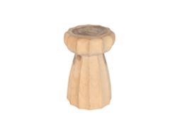 Mesa Lateral em Madeira de Mungur Esculpida ALEXANDRA HOUSE LIVING (30x30x45cm)
