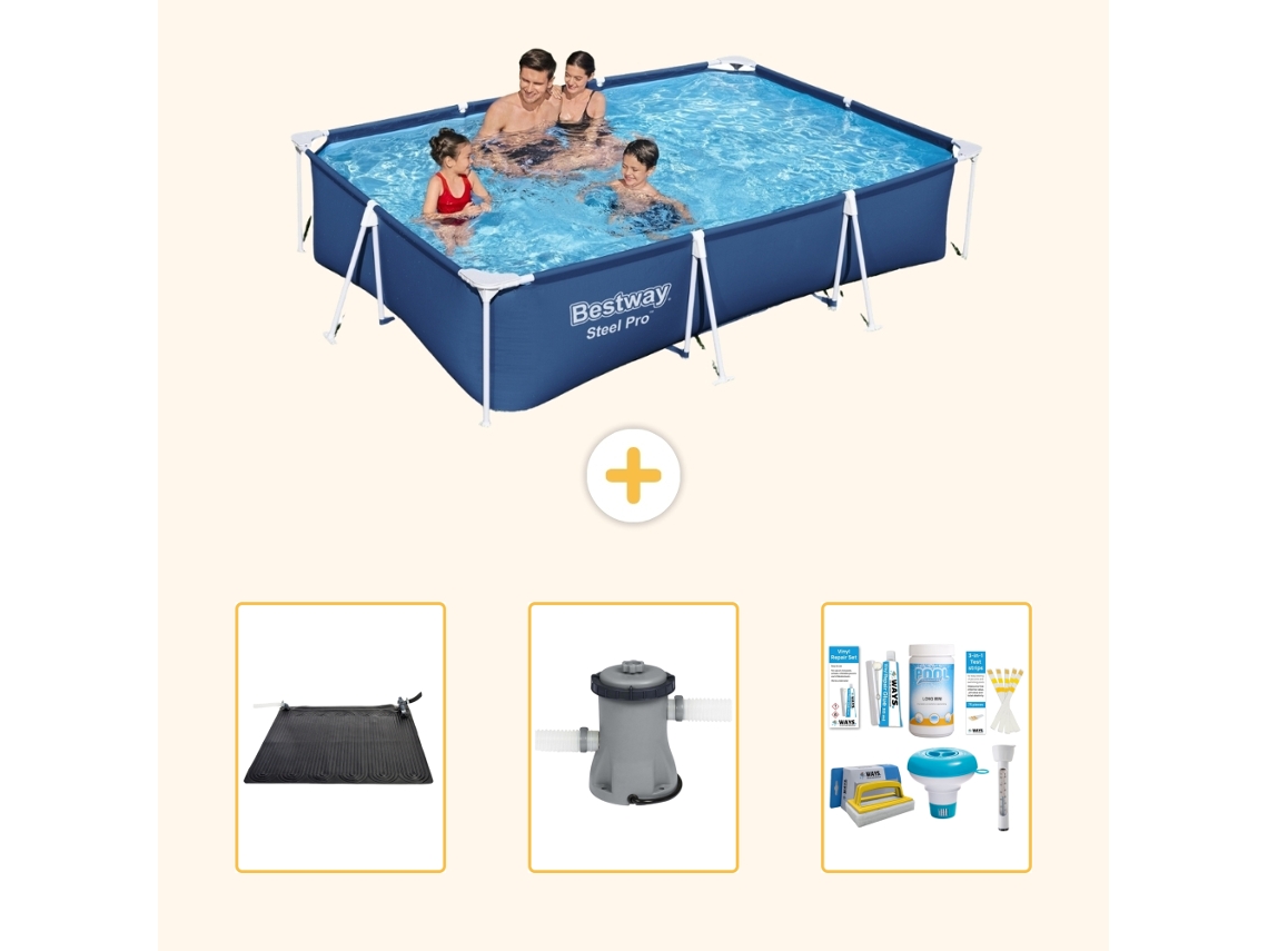 Bestway Piscina Bestway Steel Pro Retangular - 300x201x66 Cm - 4-peças S22719