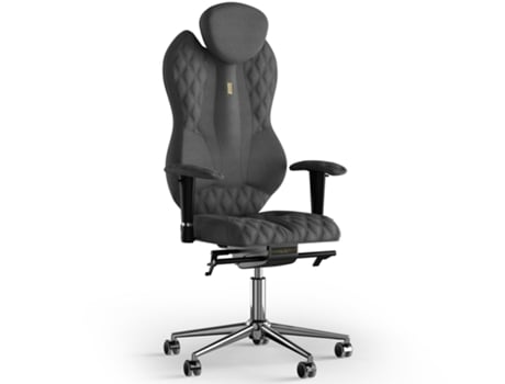 Cadeira de Escritório Ergonómica KULIK SYSTEM Grande Tecido de Costura (Azur - Cinzento -130x50x50cm)