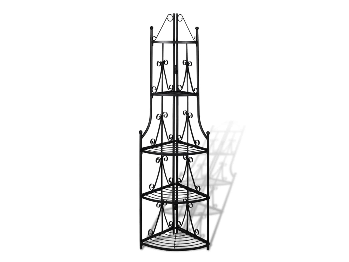 Plant Stand, Plant Stands Vidaxl Preto Aço (n/a)