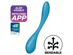 Multivibrador Satisfyer Flex 5 Para Ponto G, Azul