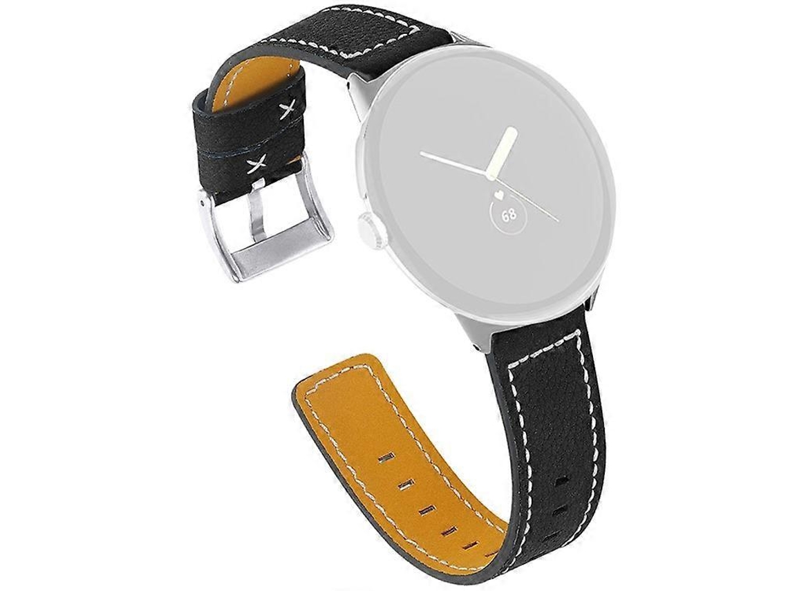 Pulseira De Relógio Costurada Compatível Com Google Pixel Watch, Pulseira De Couro Genuíno Para Substituição. Olysi Shop
