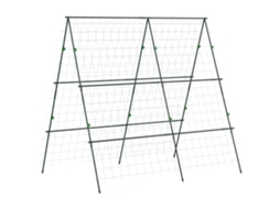 Treliça De Jardim Triangular Suporte Para Plantas Trepadeiras Com Estrutura Em Aço 180x100x180 Cm Verde
