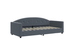 Day Bed, Day Beds Vidaxl Cinzeto Veludo (90 X 190 Cm)