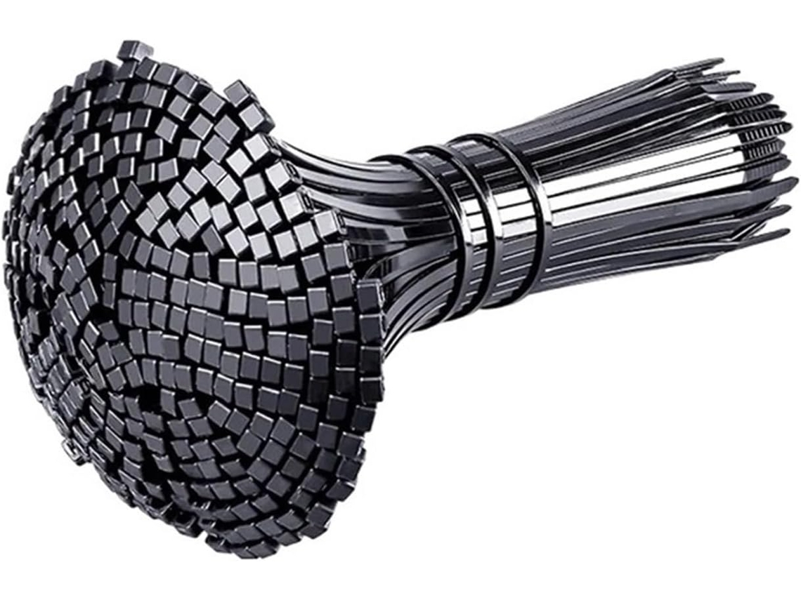 100 Abraçadeiras de Nylon com Travamento Automático e Fecho Tipo Zíper, 1, 9 x 120 mm
