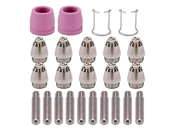 Kit Com 24 Peças De Bicos De Corte Para Tocha De Corte Plasma Wsd 60 55 60 Aquaforge