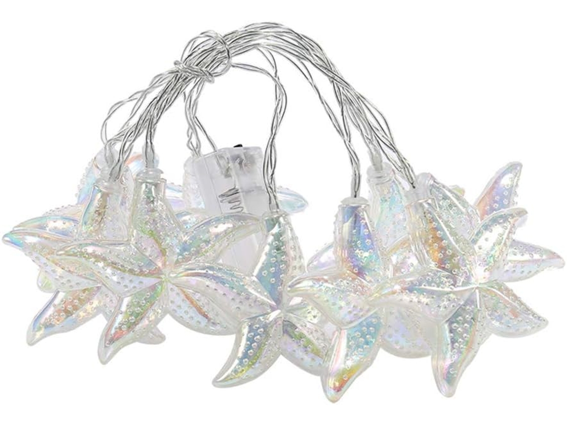 Cordão de Luzes Led com 10 Leds, em Formato de Estrela, Do, Mar e Concha BRILVIBERA