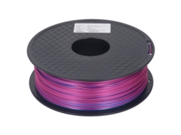 Filamento de Seda PLA 1.75mm Dupla Cor Azul Vermelho Preto Brilhante S/MARCA