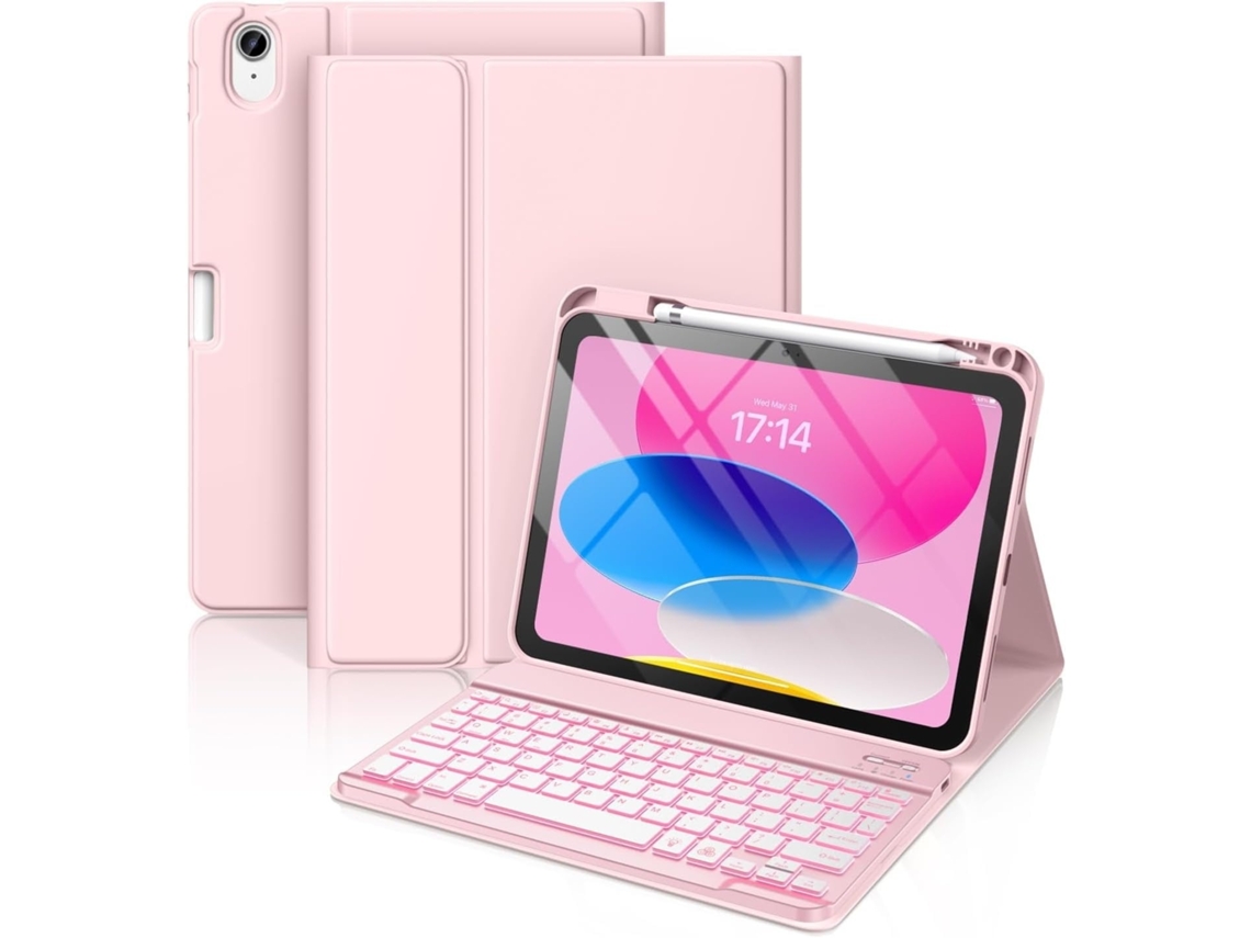 Capa Com Teclado Para Tablet Lurelia, Compatível Com Lápis E Retroiluminado (10,9 E 11", Teclado Bluetooth, Suporte Para Caneta